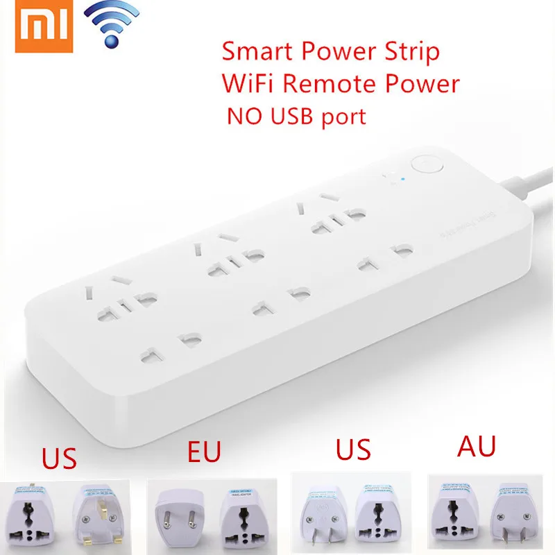 Горячая Xiaomi Mi, домашняя электрическая розетка, Wi-Fi приложение, беспроводной пульт дистанционного управления, 3/5 портов, 3 USB розетки