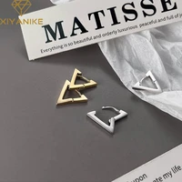 xiyanike silver color geometric stud earrings for women uuique design vintage triangle jewelry party accessories couple