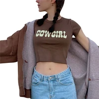 women graphic cute print t shirt y2k clothes e girl harajuku kawaii kuromi summer crop top streetwear