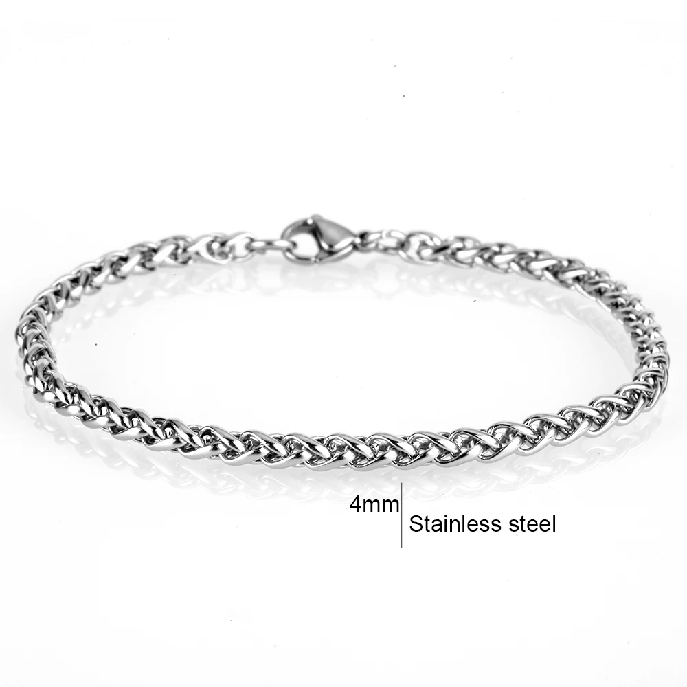 Браслет-шарма из нержавеющей стали винтажный кожаный модный Браслет-бойфренд