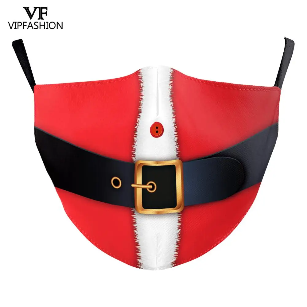 Vip модный моющийся многоразовый уход за кожей лица Тканевая маска на Рождество с