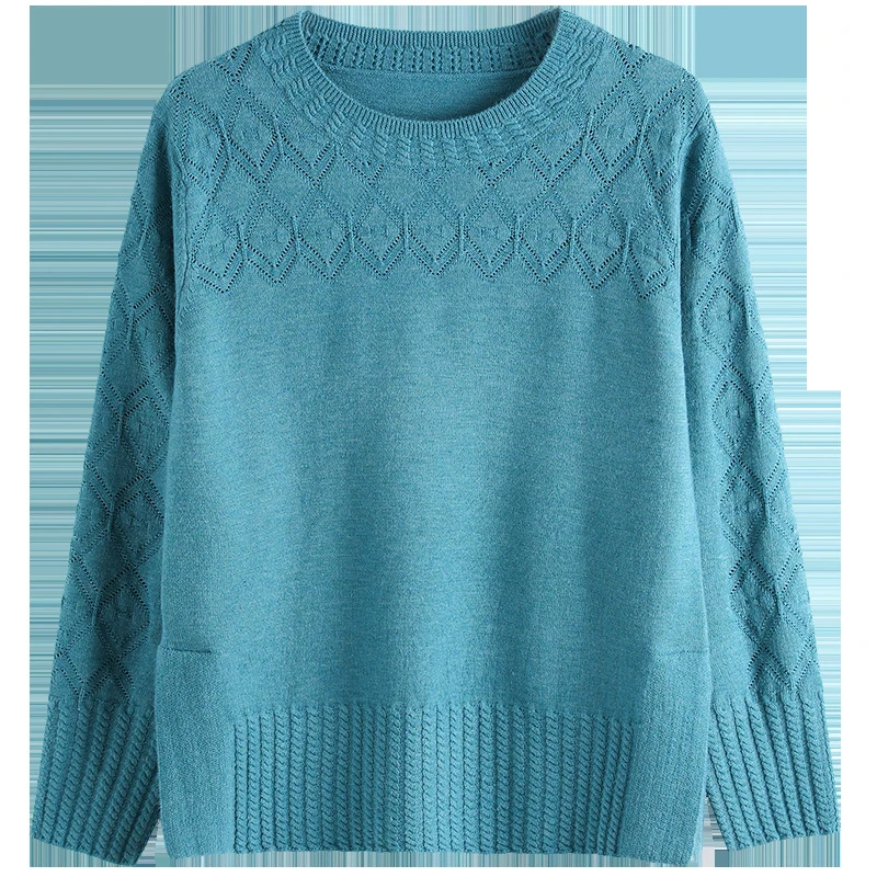 

2021 spring autumn women's sweater o-neck solid color spring top with simple women's Pullover casual wool knitted pullover