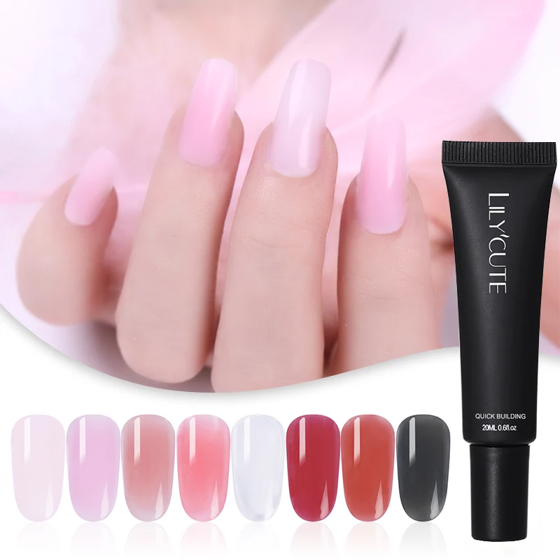 LILYCUTE 20 мл гели для ногтей акриловым УФ гелем от розовый гель Лаки конструирующий