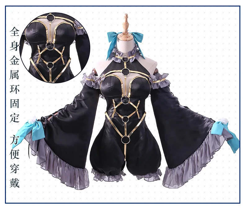 Costume Fate Grand Order Fate/extra Tamamo No Mae черный Маг Косплей Костюм Волшебная форма черное нарядное платье - Цвет: Costume
