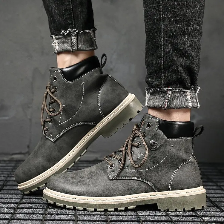 Ботильоны мужские кожаные байкерские ботинки Джейсона мартинса модная уличная