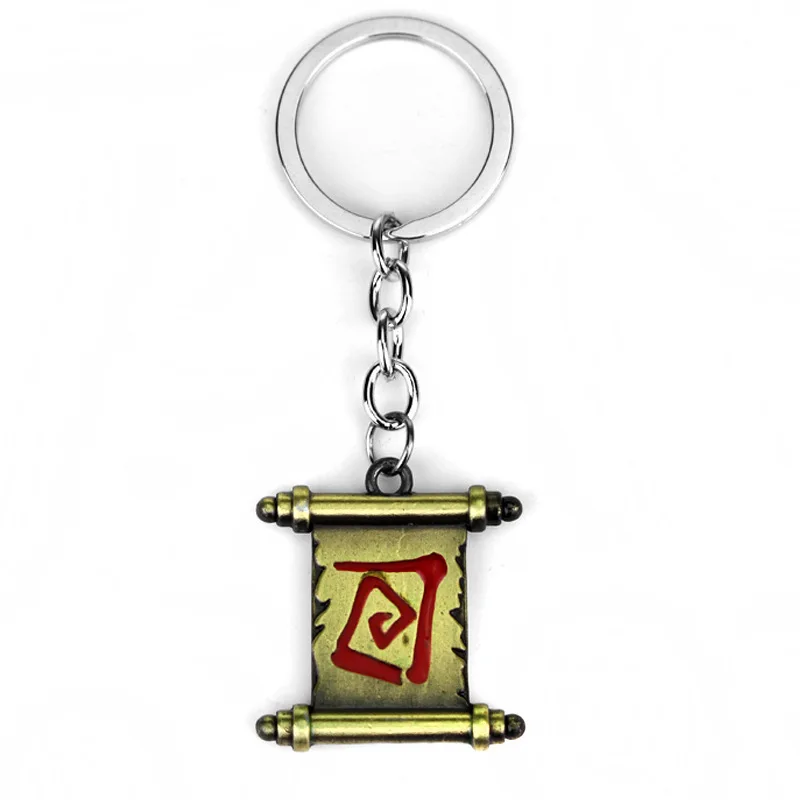 Игра Dota 2 город портала прокрутки брелок для друзей мужской Colar Masculino Llaveros Dota2