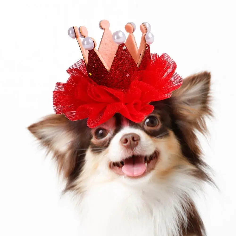 

Pet Crown Decor Delicate Anti-fall Pet Headgear Princess Dog Hairpin for Decor