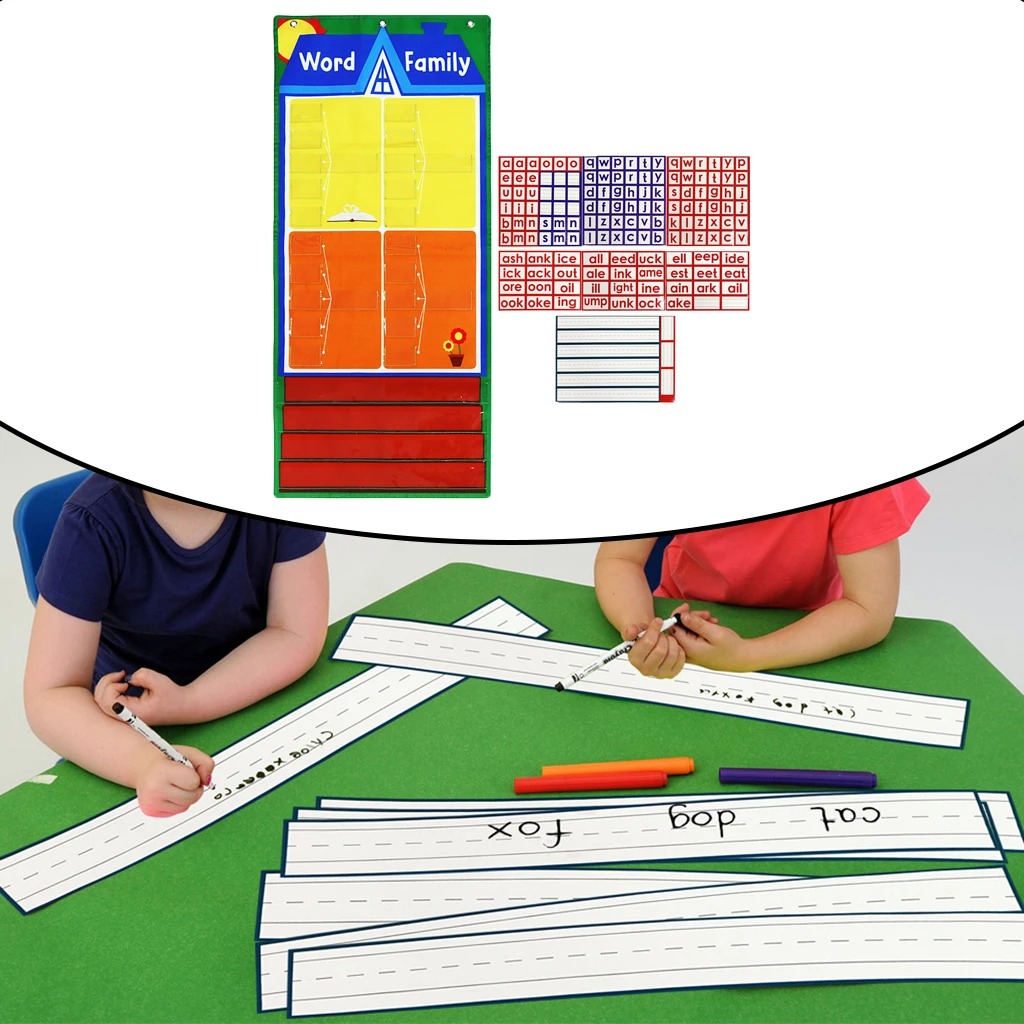 

1Set English Learning Card Oxford Cloth Chart Wording Children Educational Toys