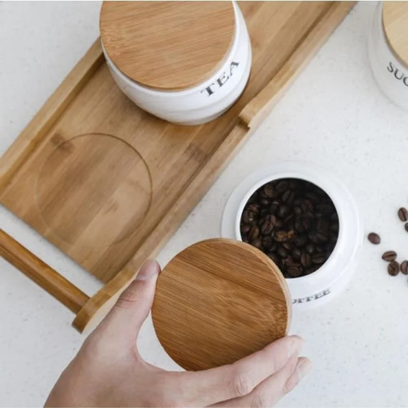 

Combination Nordic Creative Leaf Pattern Ceramic Seasoning Pot Household Kitchen Supplies Salt Pepper Tea Coffee Storage Bottle