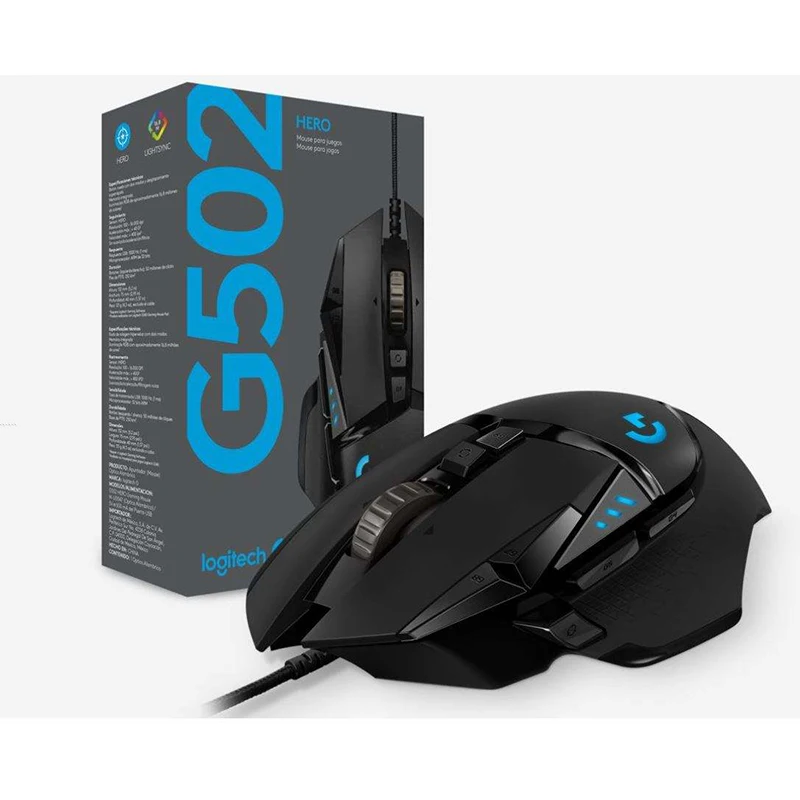 Logitech G502, 16000 DPI, HERO Engine,    RGB  LIGHTSYNC    G502