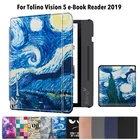 Чехол для Tolino Vision 5, чехол для Tolino Vision 5, 7 дюймов, 2019, электронная книга, чехол для сна, чехол, чехол, Стилус + пленка