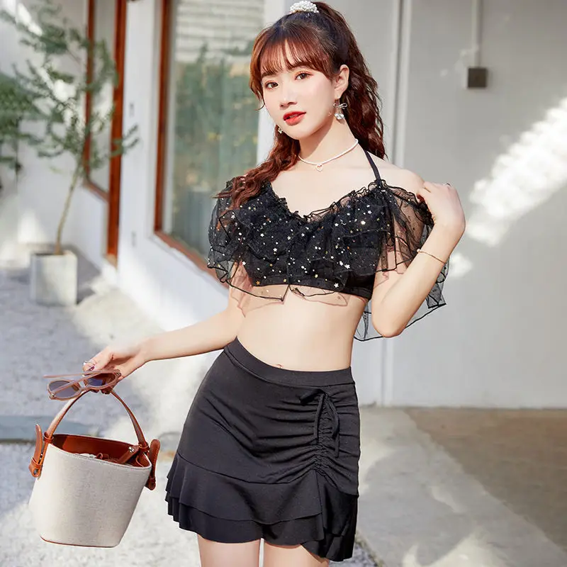 Женский комплект бикини милое розовое Сетчатое в стиле пэчворк раздельный