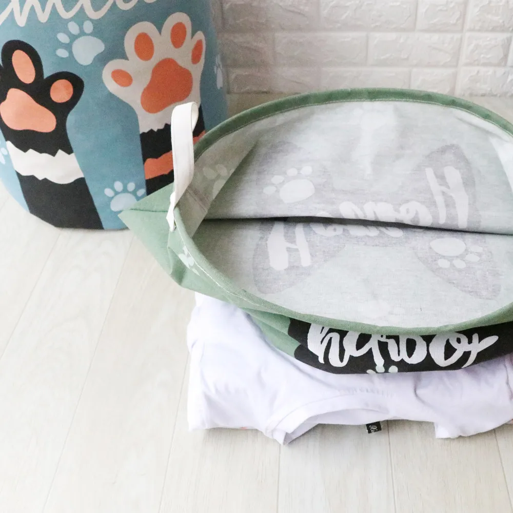 

Extra large household laundry bucket Canvas Sheets Toy Storage Bag Laundry Clothes Basket Folding Storage Box Underwear Basket