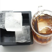4 hole big cube jumbo large silicone ice cube square tray mold mould ice cube maker kitchen accessories