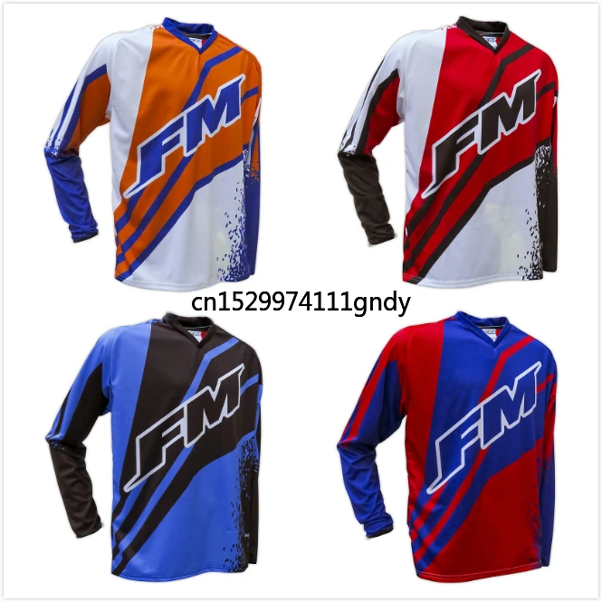 

NEW FM Racing Motorcycle Riding Jerseys Moto XC Motorcycle Mountain Bike FOR Motocross Jersey XC BMX DH MTB T Shirt Clothes