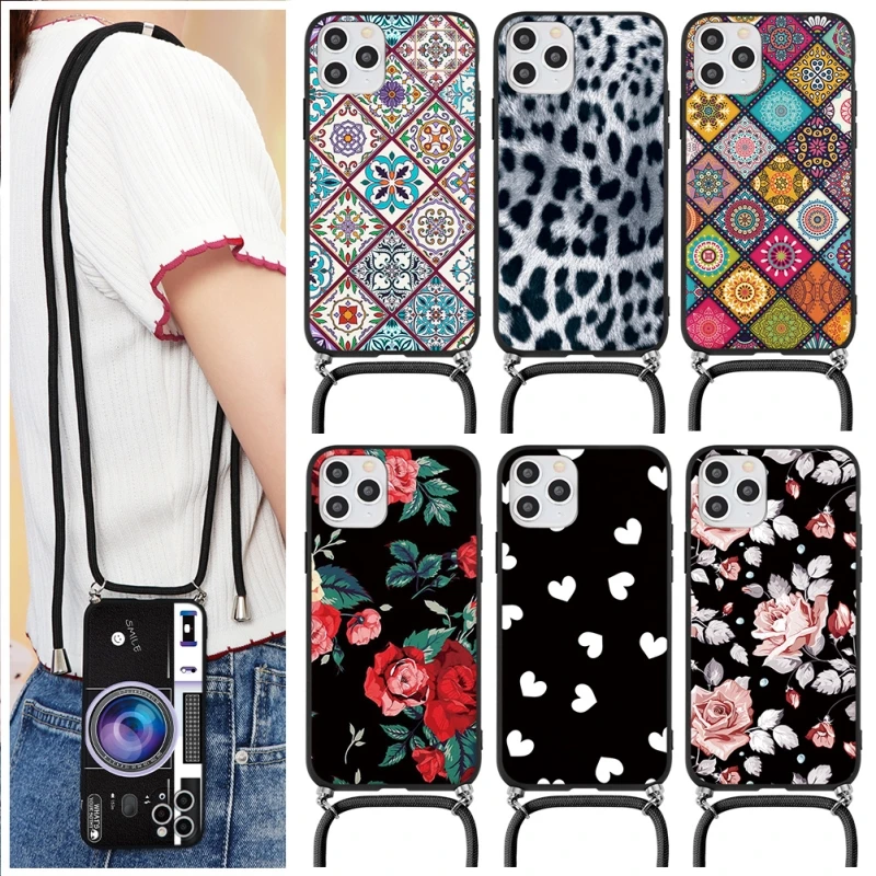 Чехол с ремешком на запястье для Huawei P20 P30 P40 P Smart Y6 Y7 Y8S Y9 Prime 2019 Mate 20 Honor 10 i 9C 8X Lite E Pro