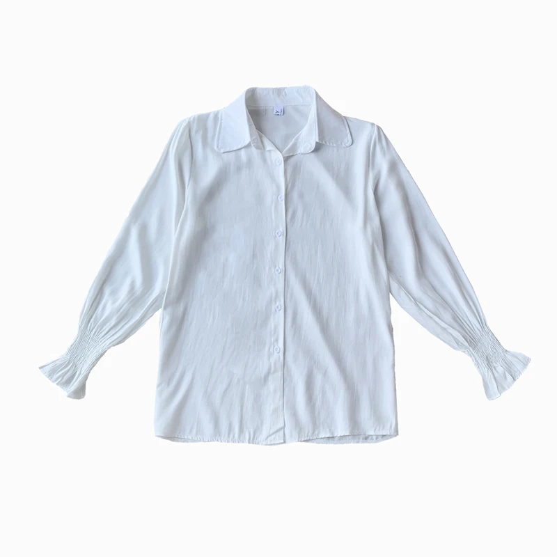 

Women's Vests Shirts Matching Sets Loose Solid Knitting Vest Solid White Lantern Sleeves Women Basic Blouses Autumn Spring Sets