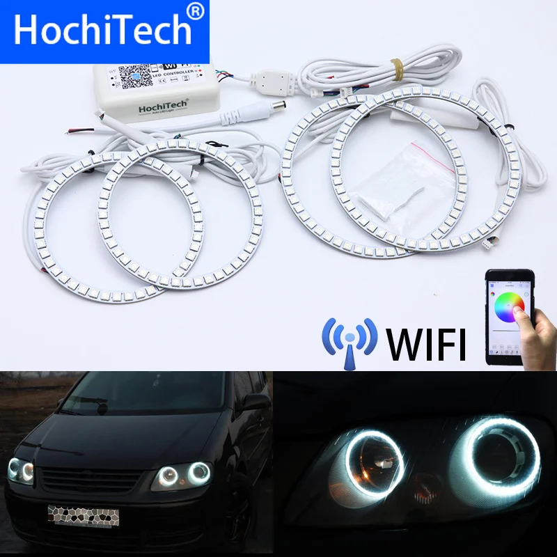 Беспроводной разноцветный светодиодный дневной светильник ангельский глаз с RGB