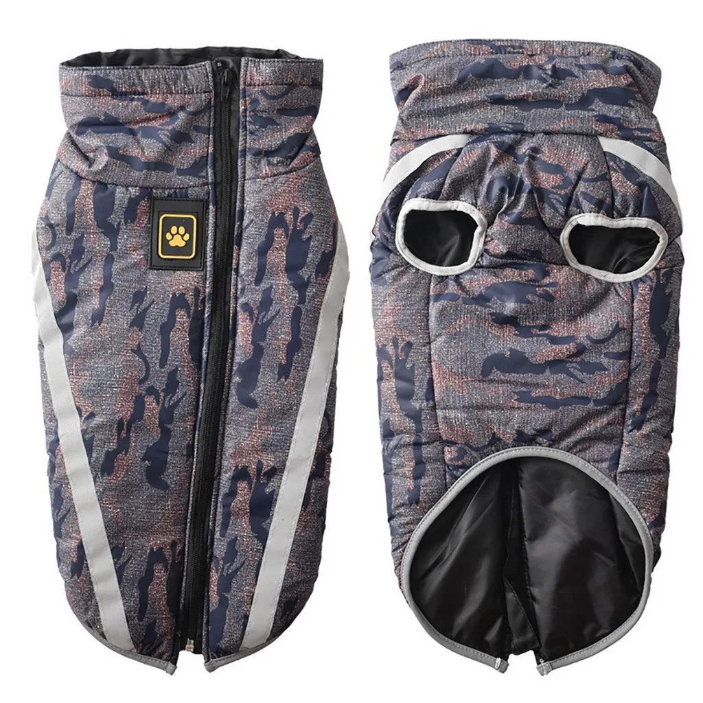 Модное светоотражающее водонепроницаемое пальто для домашних животных зимнее