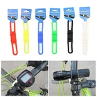 Велосипедный эластичный силиконовый ремешок, повязка на руль велосипеда, силиконовая вспышка, эластичный зажим для ремня, держатель светильник, ремешок