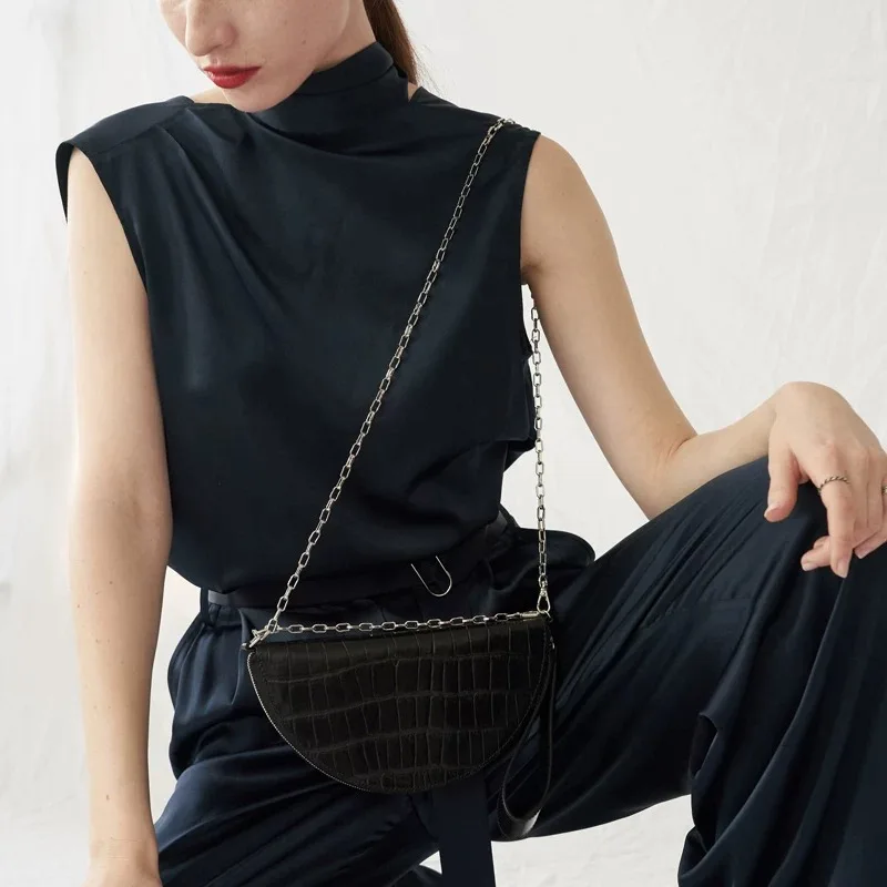 2019 Новый стиль для женщин седельная сумка через плечо на цепочке высокого