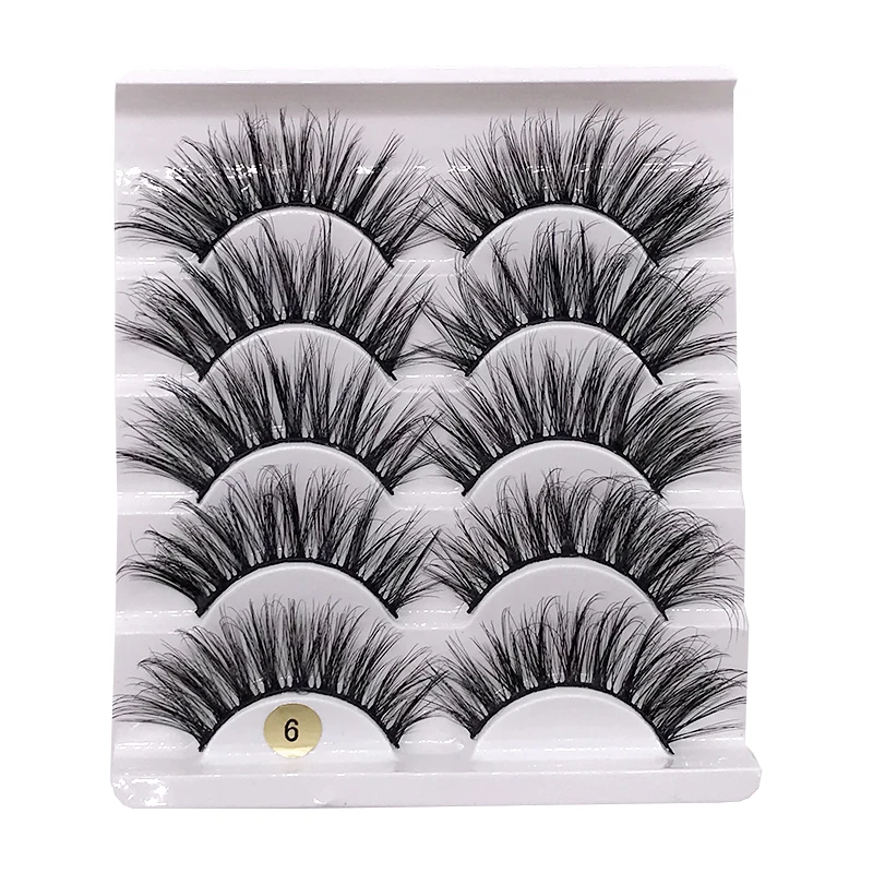 

2/5/8 Pairs 3D Mink Lashes Natural False Eyelashes Fake Lashes Long Eyelash Extension Faux Mink Eyelashes For Beauty