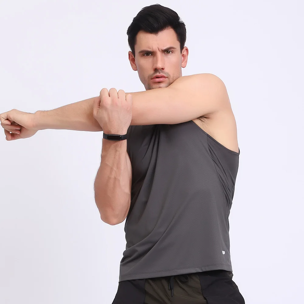 Compression Tank Top Men Summer Sport Sleeveless Vest Stretch Quick Drying Tight Running Vest Fitness Gym Training Sports Vest