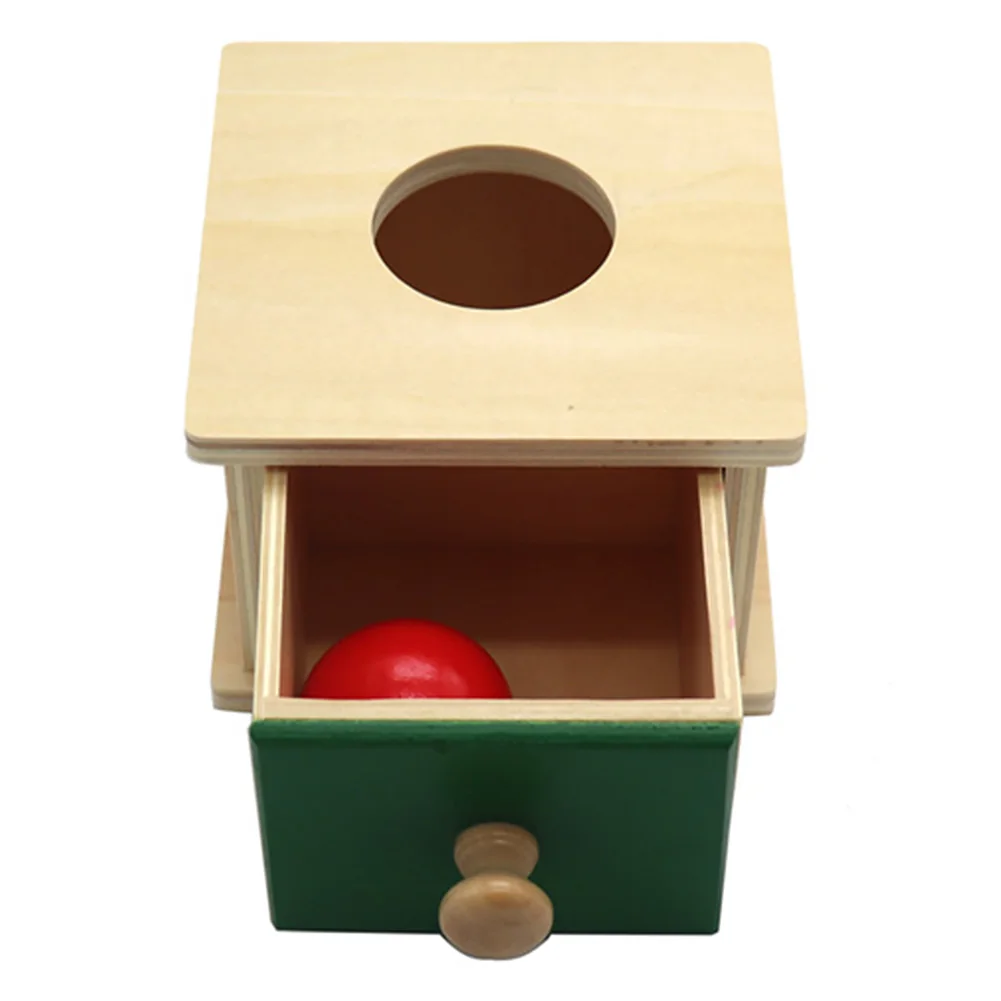 

Preschool Learning Home Party Early Education Drawer Toy Wooden Game Montessori Coin Box Funny Hand-eye Coordination For Kids