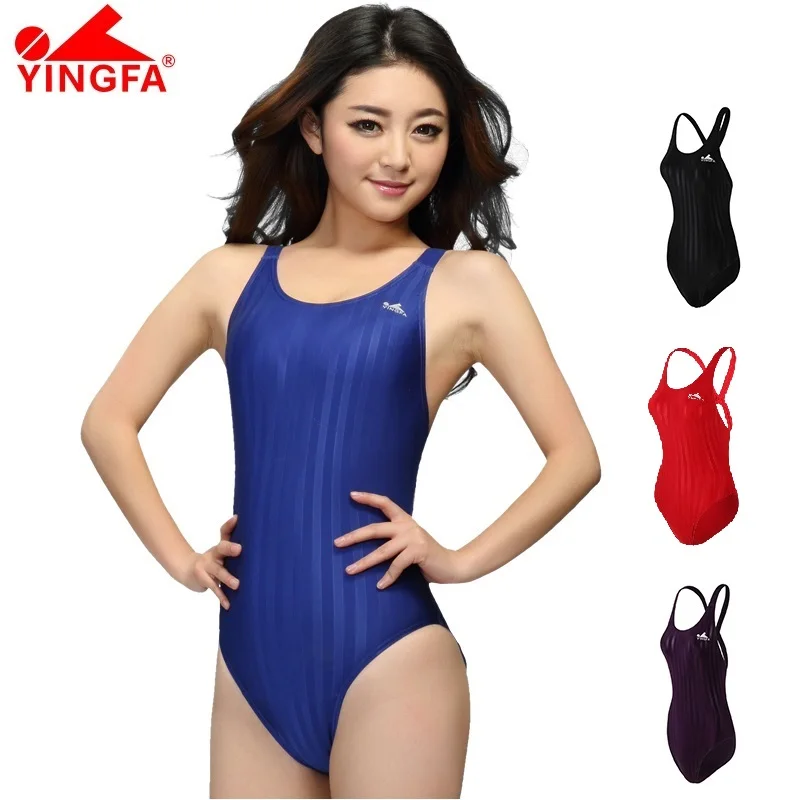 Профессиональный Водонепроницаемый купальник Yingfa FINA устойчивый к хлору Женский