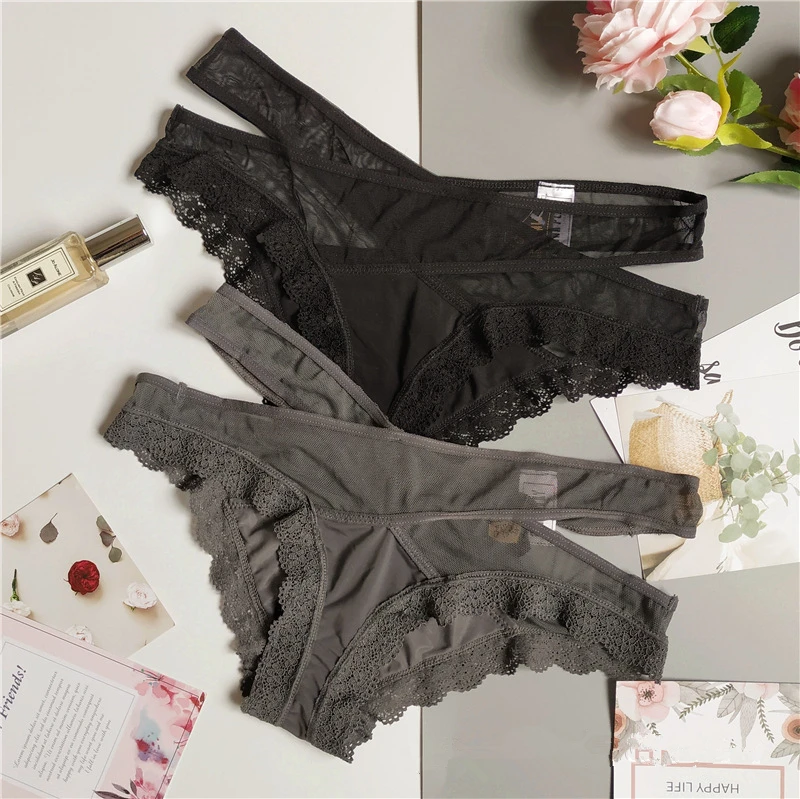 

Sexy Lace Women's Panties Lace Crossing Sexy Sexy Charming Elegant Briefs Lace Hollowing Comfortable Breathable Seamless Briefs