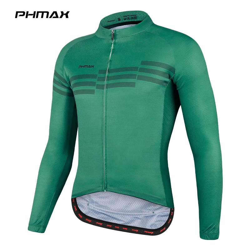 

PHMAX Quick Dry Mountain Bike Jerseys Autumn Spring Breathable Men's Cycling Shirt Long Sleeve Cycling Jersey