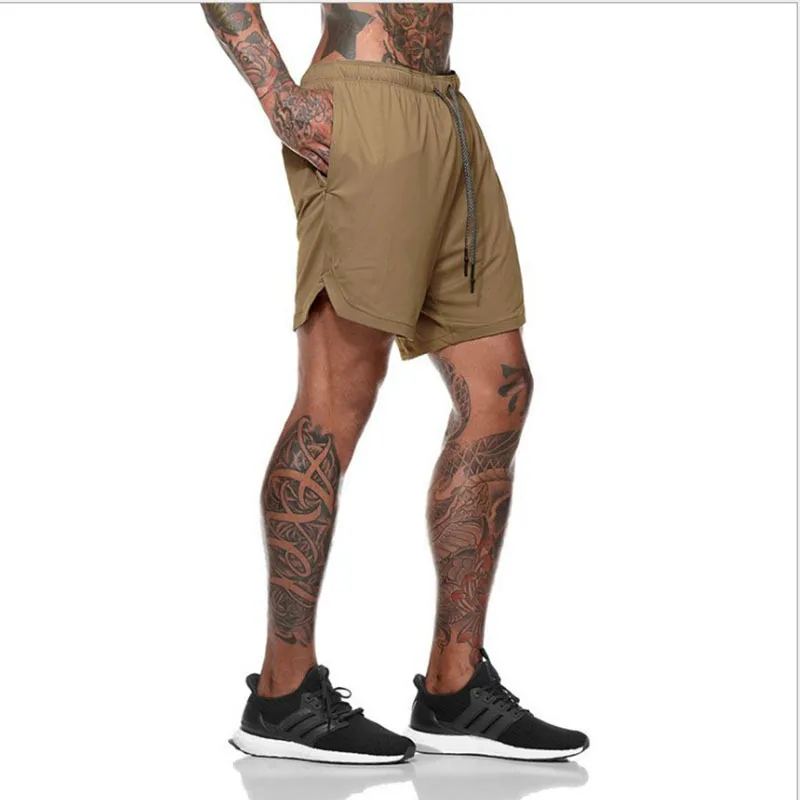 

European and American Sports Shorts Men's Design Liner Fifth Pants Running Workout Shorts Breathable Pants