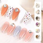 5 шт. модные стразы для дизайна ногтей украшения большие круглые Кристальные металлические аксессуары для ногтей циркониевые сверла для ногтей очаровательные украшения для ногтей