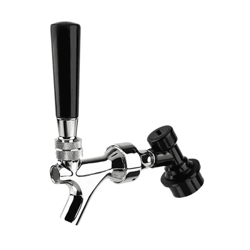 

Beer Tap Faucet with Ball Lock Liquid Quick Disconnect Chrome Plating Faucet Beer Keg Tap for Home Brew Beer Dispenser