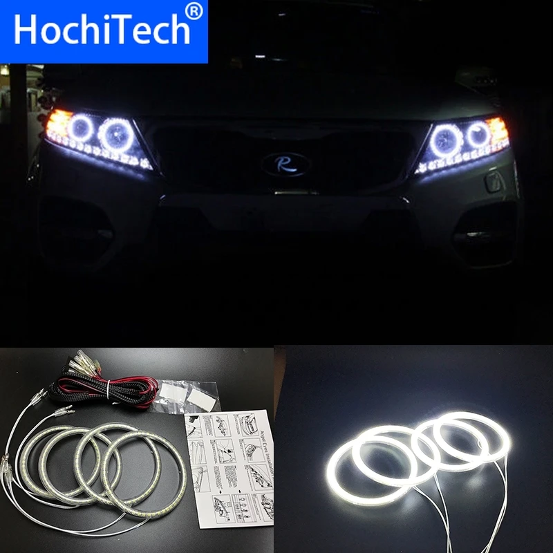 HochiTech ультра яркий SMD белый светодиодный ангельские глазки 2500LM 12V halo ring kit дневной