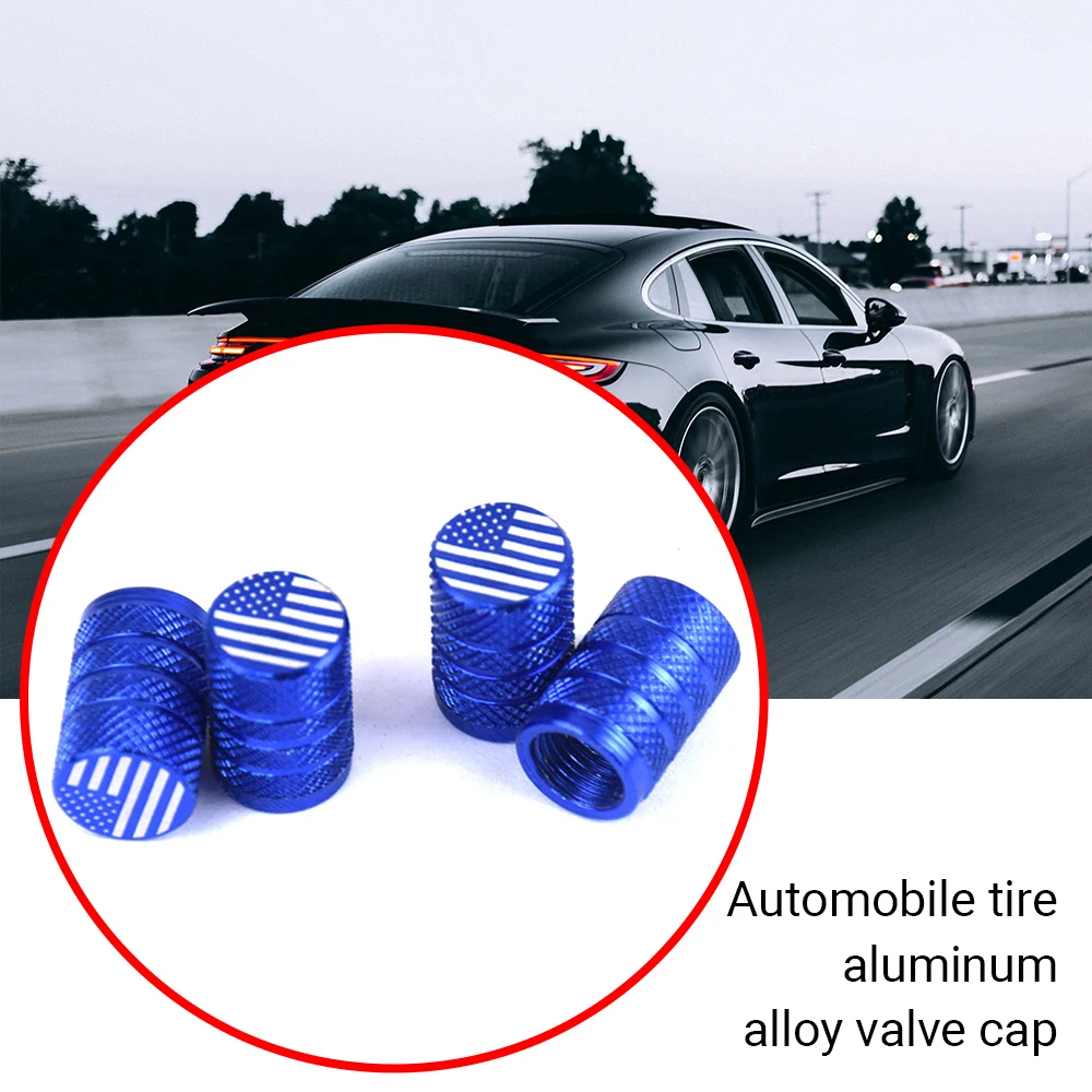 

4pcs Tire Valve Caps Set Car Wheel Dustproof Cap Aluminum Alloy Car Wheel Tire Rim Stem Covers Universal Accessories