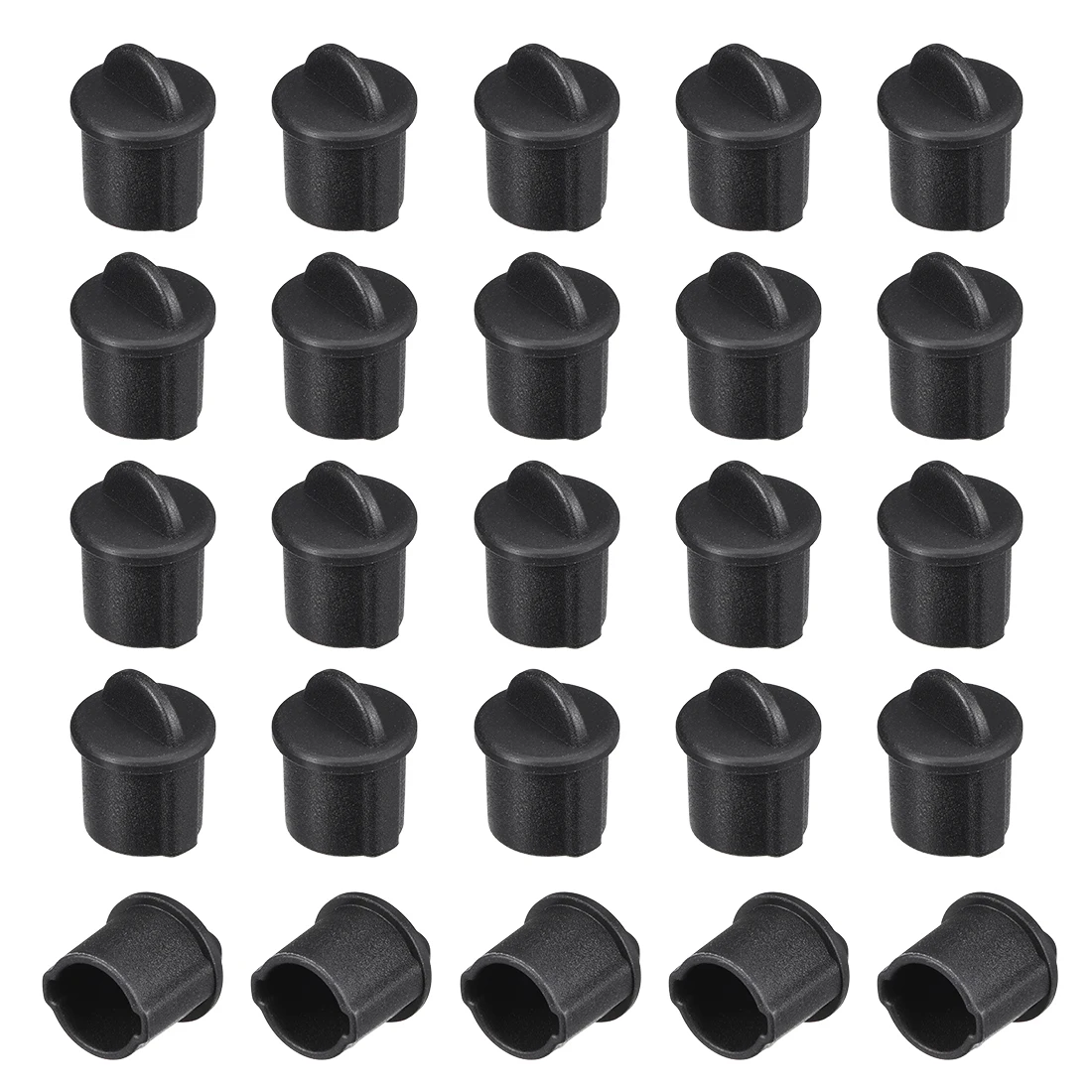 

uxcell 20pcs Silicone BNC Anti-Dust Stopper Cap Cover for Female Jack Black Inside Install Dia 9.5 mm - 11 mm