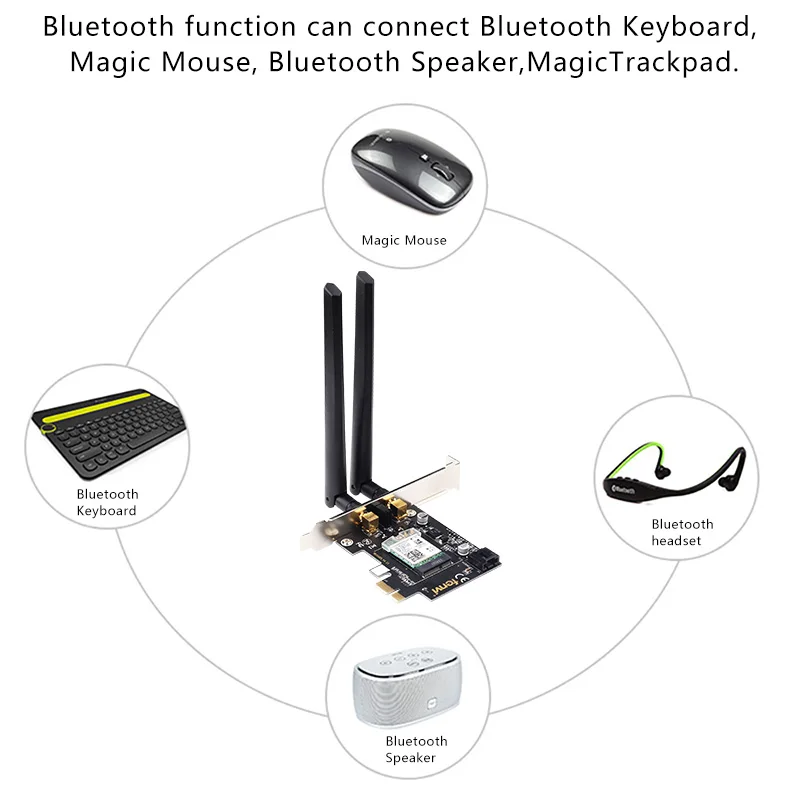 Двухдиапазонный 1200 Мбит/с ordenador de escritorio inalambrico Intel 8265AC WiFi Bluetooth 4,2 PCI-E 1X tarjeta de red PCI Expre