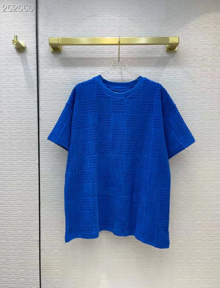 

Sicily Loose T-Shirts 2022 Summer Spring New Fashion Design Women Runway High Quality Vintage Blue Casual Top