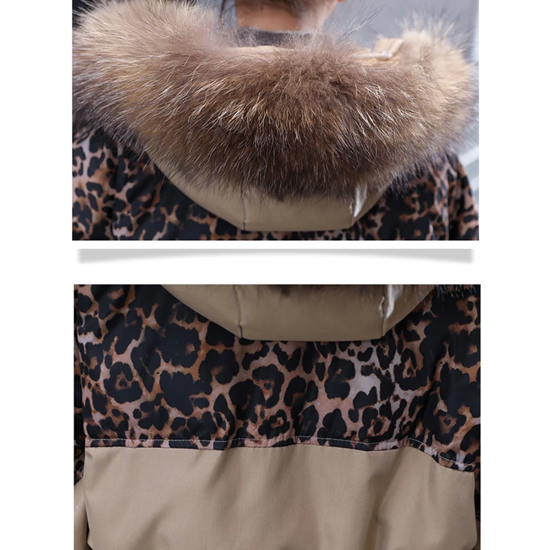 2020 зимняя женская куртка с капюшоном модное леопардовое хлопковое пальто