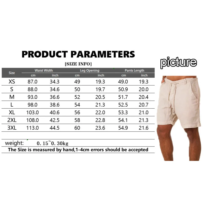 

NEW Men Summer Shorts Cotton Beach Shorts Men Fashion Breathable Thin Shorts Lightweight Drawstring Short Pants Solid Color Cool