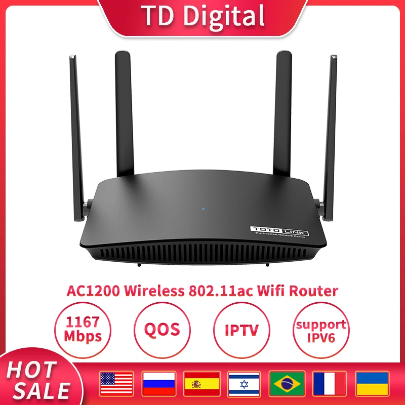 TOTOLINK A720R беспроводной маршрутизатор 2 4G & 5G двухдиапазонный Wifi ретранслятор 802.11ac