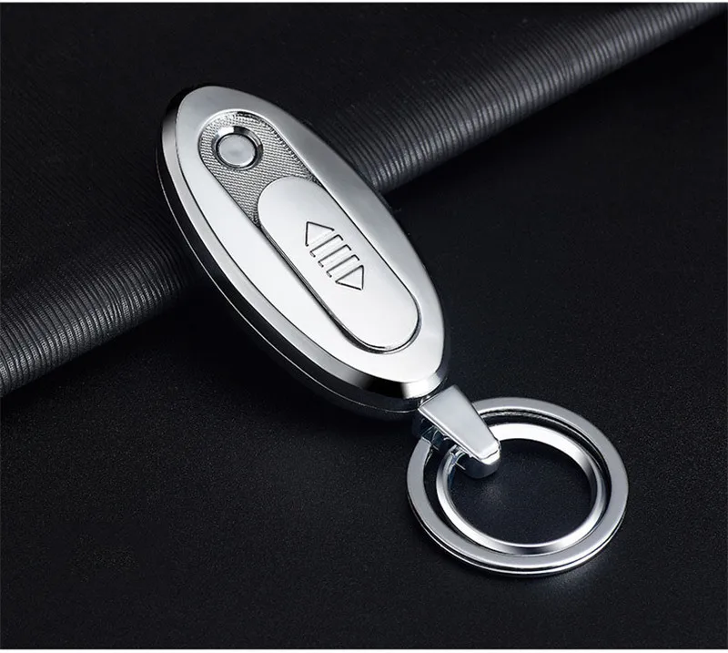 Silver Креативная Электронная зажигалка брелок USB Зажигалка многоразовая USB зарядка прикуриватель гаджеты для мужчин не забудьте взять с собой - Цвет: Silver