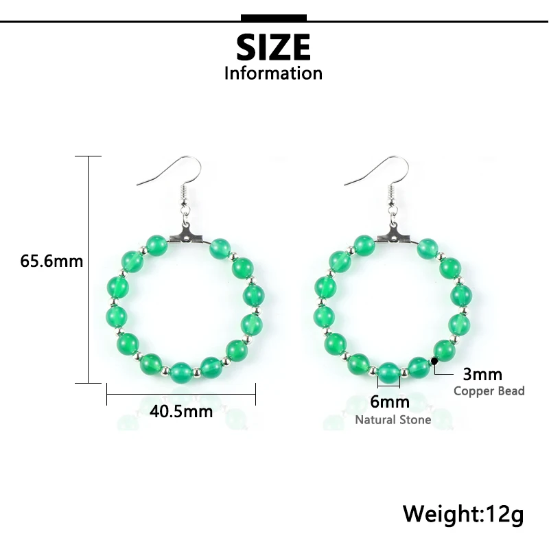 Женские Висячие серьги из натурального камня лабрадорита с клубничным