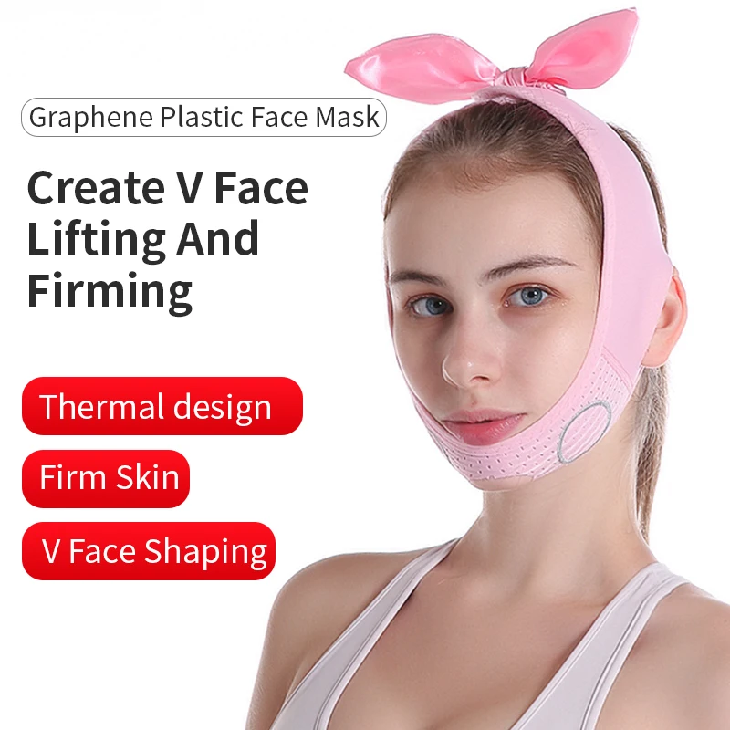 

Facial Slimming Strap Graphene V Face Shaper Mask Double Chin Cheek Lift Up Bandage
