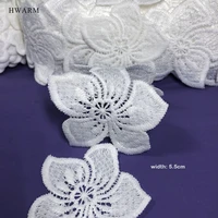 embroidery white flower needlework african lace for crafts fabric sewing trim dress accessories and ribbon supplies diy clothing
