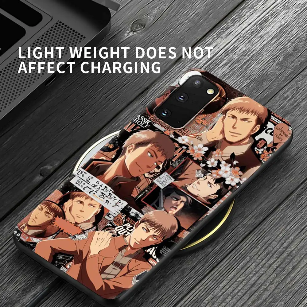 

Attack On Titan Anime Case For Samsung Galaxy S20 FE S21 S10 S9 S8 Plus Note 20 Ultra 8 9 10 Lite Black Shockproof Fundas