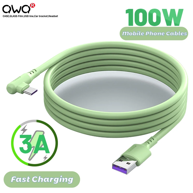 Кабель USB Type-C из жидкого силикона 3A для быстрой зарядки шнур передачи данных Xiaomi