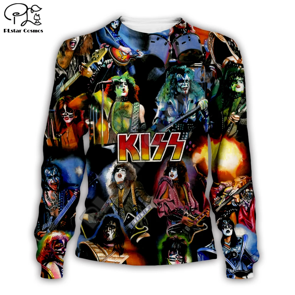 BAND KISS Rock& Roll All Nite вечерние 3D толстовки с капюшоном для мужчин и женщин, новая модная толстовка с капюшоном, пуловер с длинным рукавом, стиль-2