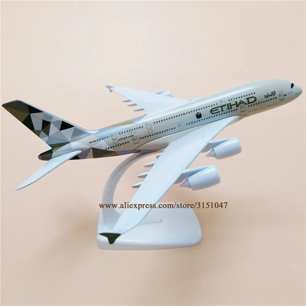 20 см Air Etihad Airbus 380 A380 Airlines модель самолета сплав Металл литье под давлением Airways